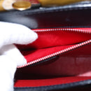 CELINE Hand Bag Leather Navy Red yellow Auth 111305-25