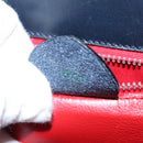 CELINE Hand Bag Leather Navy Red yellow Auth 111305-12