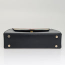 CELINE Hand Bag Leather Navy Red yellow Auth 111305-5