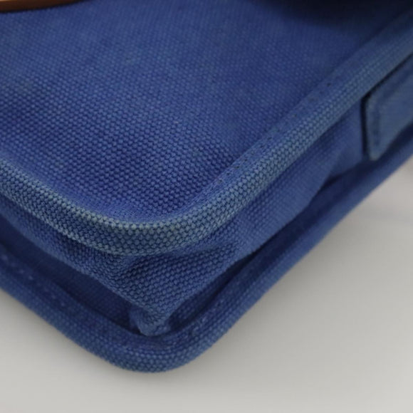 PRADA Shoulder Bag Canvas Blue Auth 111326