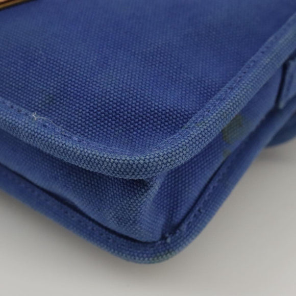 PRADA Shoulder Bag Canvas Blue Auth 111326