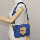 PRADA Shoulder Bag Canvas Blue Auth 111326-25