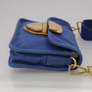 PRADA Shoulder Bag Canvas Blue Auth 111326-4