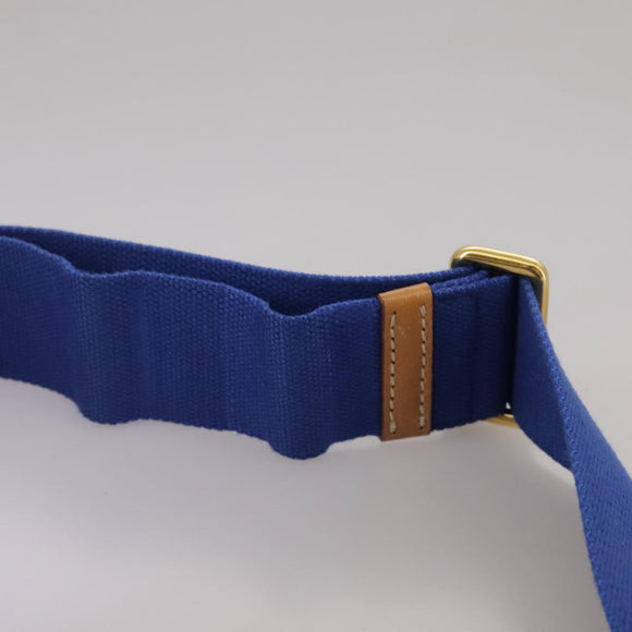 PRADA Shoulder Bag Canvas Blue Auth 111326