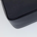 Salvatore Ferragamo Gancini Shoulder Bag Leather Navy Gold Auth 111348V-17