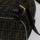 FENDI Zucca Canvas Backpack Brown Black gold Auth 111351-18