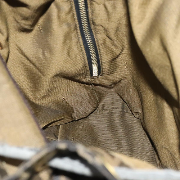 FENDI Zucca Canvas Backpack Brown Black gold Auth 111351