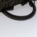 FENDI Zucca Canvas Backpack Brown Black gold Auth 111351-7