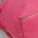 PRADA Tote Bag Nylon Pink Silver Auth 111353-11