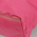 PRADA Tote Bag Nylon Pink Silver Auth 111353-12
