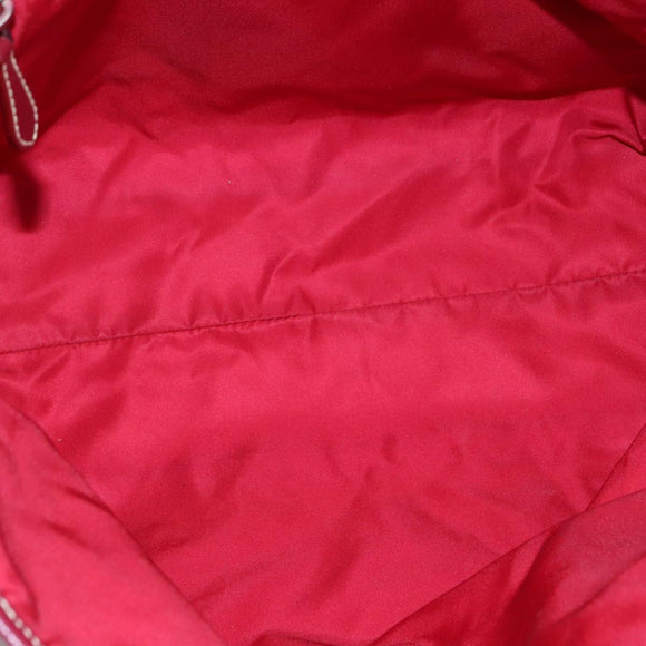 PRADA Tote Bag Nylon Pink Silver Auth 111353