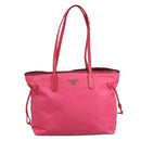 PRADA Tote Bag Nylon Pink Silver Auth 111353-2