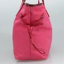 PRADA Tote Bag Nylon Pink Silver Auth 111353-5