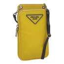 PRADA Shoulder Bag Nylon Yellow Auth 111355-1