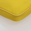 PRADA Shoulder Bag Nylon Yellow Auth 111355-10