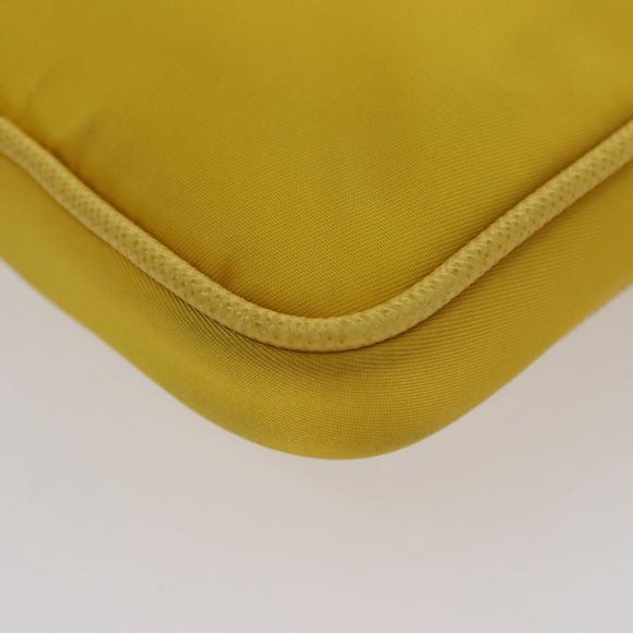 PRADA Shoulder Bag Nylon Yellow Auth 111355