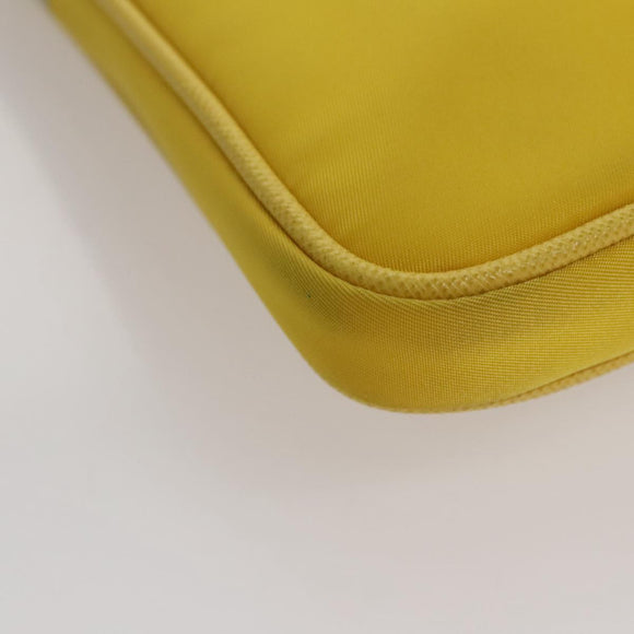 PRADA Shoulder Bag Nylon Yellow Auth 111355