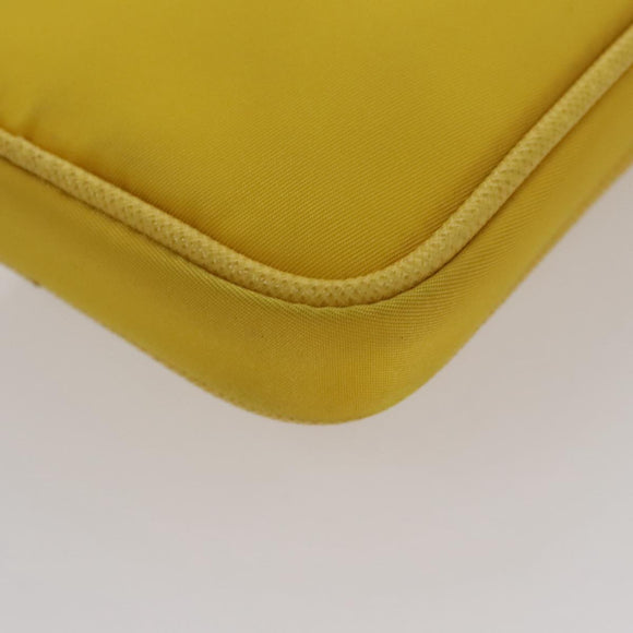 PRADA Shoulder Bag Nylon Yellow Auth 111355