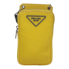 PRADA Shoulder Bag Nylon Yellow Auth 111355 - 0