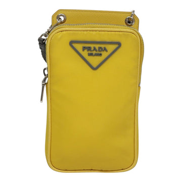 PRADA Shoulder Bag Nylon Yellow Auth 111355 - 0