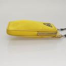 PRADA Shoulder Bag Nylon Yellow Auth 111355-4