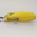 PRADA Shoulder Bag Nylon Yellow Auth 111355-5