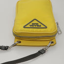 PRADA Shoulder Bag Nylon Yellow Auth 111355-6