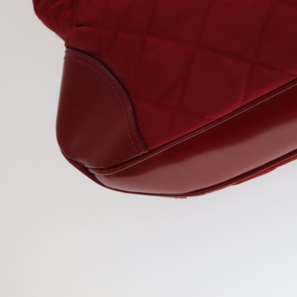 BURBERRY Shoulder Bag Nylon Red Auth 111357