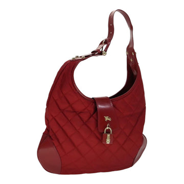 BURBERRY Shoulder Bag Nylon Red Auth 111357