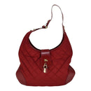 BURBERRY Shoulder Bag Nylon Red Auth 111357-13