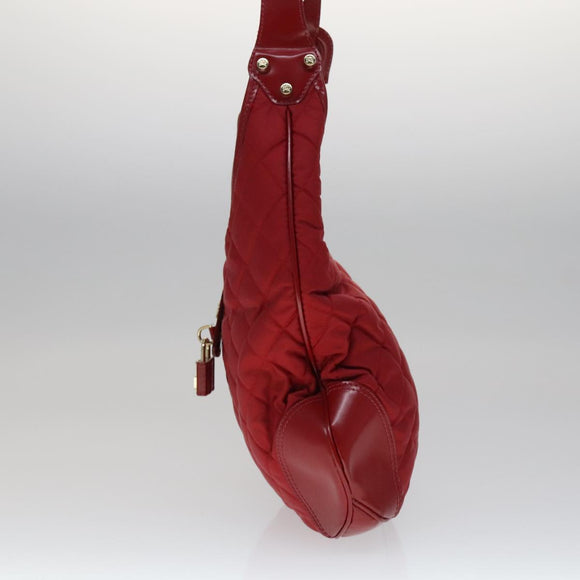 BURBERRY Shoulder Bag Nylon Red Auth 111357