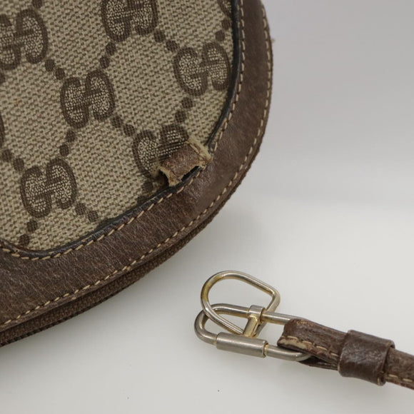 GUCCI GG Supreme Web Sherry Line Shoulder Bag PVC Beige 904 02 047 Auth 111359