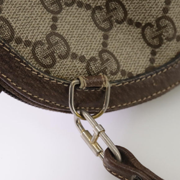 GUCCI GG Supreme Web Sherry Line Shoulder Bag PVC Beige 904 02 047 Auth 111359