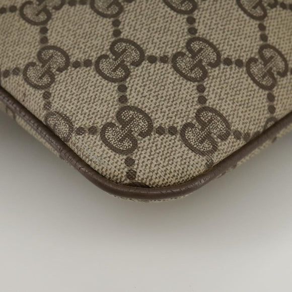 GUCCI GG Supreme Web Sherry Line Shoulder Bag PVC Beige 904 02 047 Auth 111359