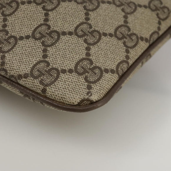 GUCCI GG Supreme Web Sherry Line Shoulder Bag PVC Beige 904 02 047 Auth 111359