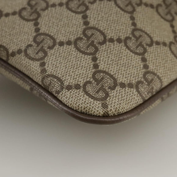 GUCCI GG Supreme Web Sherry Line Shoulder Bag PVC Beige 904 02 047 Auth 111359