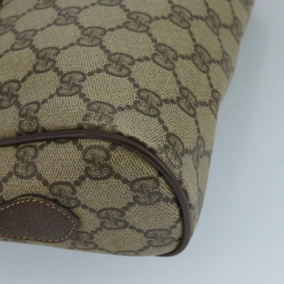 GUCCI GG Supreme Web Sherry Line Shoulder Bag PVC Beige 56 02 088 Auth 111361