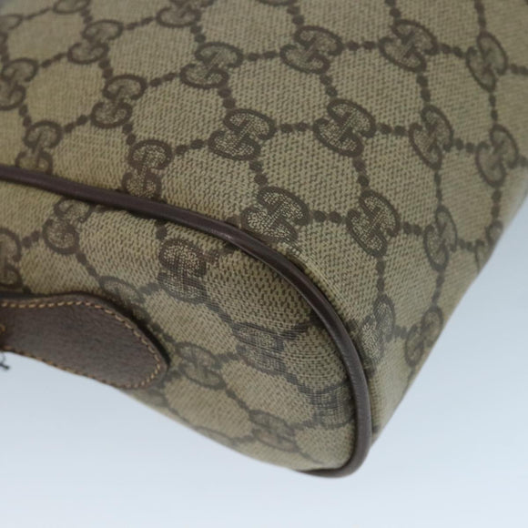 GUCCI GG Supreme Web Sherry Line Shoulder Bag PVC Beige 56 02 088 Auth 111361