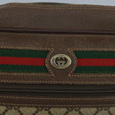 GUCCI GG Supreme Web Sherry Line Shoulder Bag PVC Beige 56 02 088 Auth 111361-17