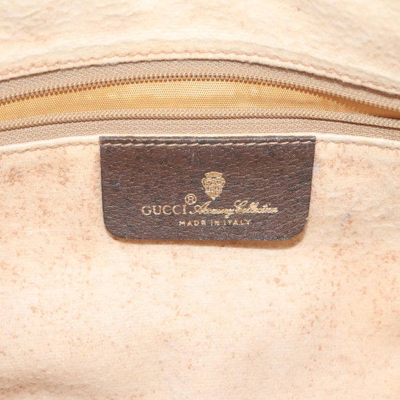 GUCCI GG Supreme Web Sherry Line Shoulder Bag PVC Beige 56 02 088 Auth 111361