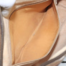 GUCCI GG Supreme Web Sherry Line Shoulder Bag PVC Beige 56 02 088 Auth 111361-22