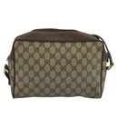 GUCCI GG Supreme Web Sherry Line Shoulder Bag PVC Beige 56 02 088 Auth 111361-2