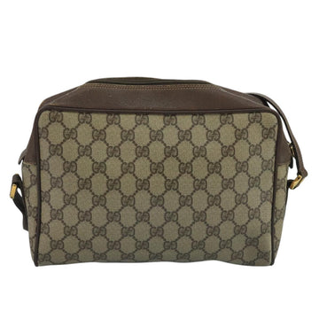 GUCCI GG Supreme Web Sherry Line Shoulder Bag PVC Beige 56 02 088 Auth 111361 - 0