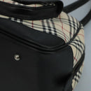 BURBERRY Nova Check Shoulder Bag Canvas Leather Beige Auth 111365V-9