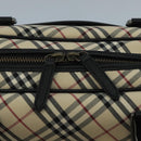 BURBERRY Nova Check Shoulder Bag Canvas Leather Beige Auth 111365V-11