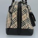 BURBERRY Nova Check Shoulder Bag Canvas Leather Beige Auth 111365V-3
