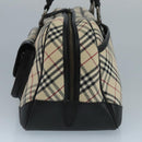 BURBERRY Nova Check Shoulder Bag Canvas Leather Beige Auth 111365V-4