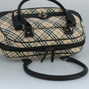 BURBERRY Nova Check Shoulder Bag Canvas Leather Beige Auth 111365V-6