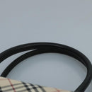 BURBERRY Nova Check Shoulder Bag Canvas Leather Beige Auth 111365V-8