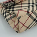 BURBERRY Nova Check Blue Label Shoulder Bag Canvas Beige Auth 111366-14
